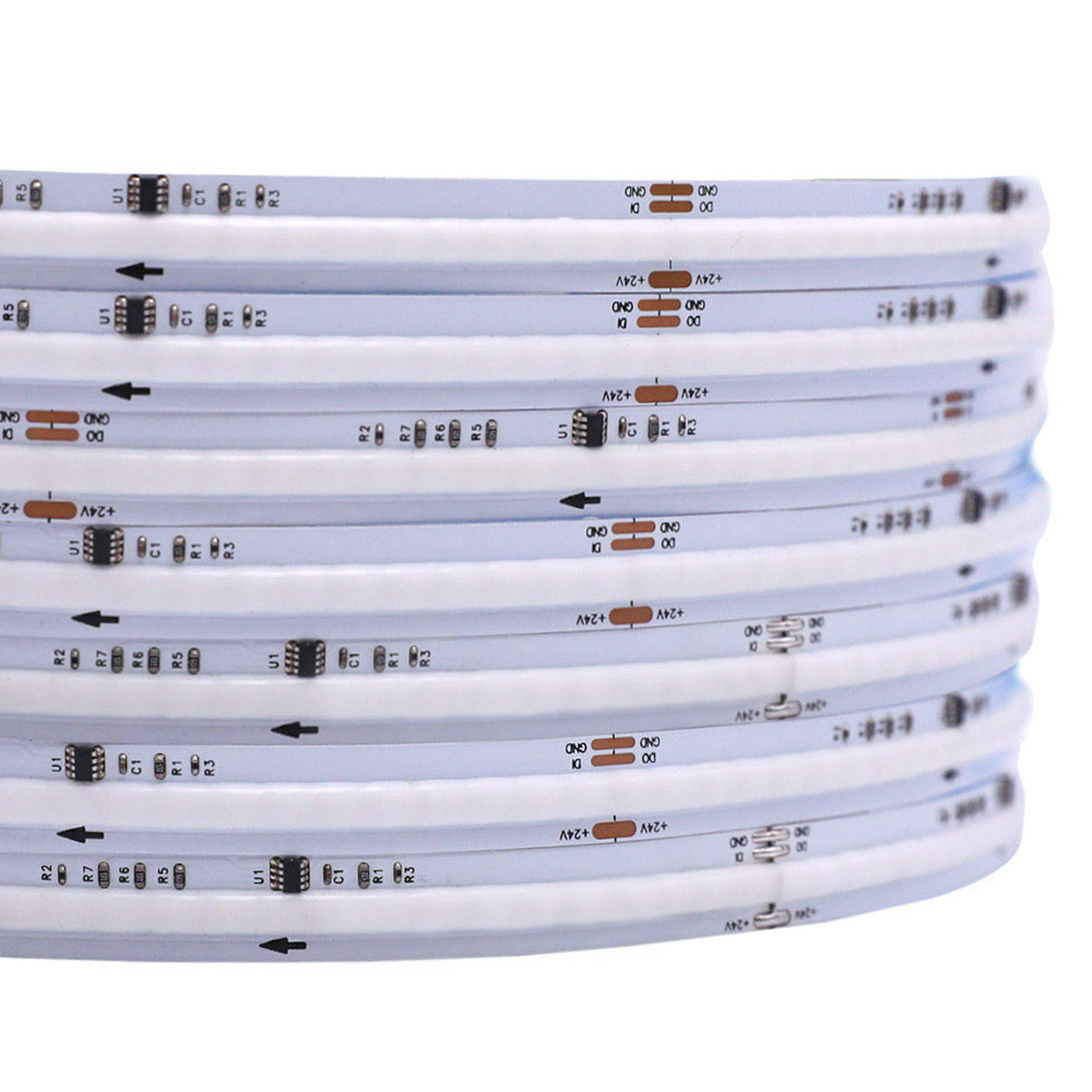 DC24V/12V High Density COB Color Chasing Lights Addressable RGB LED Strip DC24V/12V High Density COB Color Chasing Lights Addressable RGB LED Strip